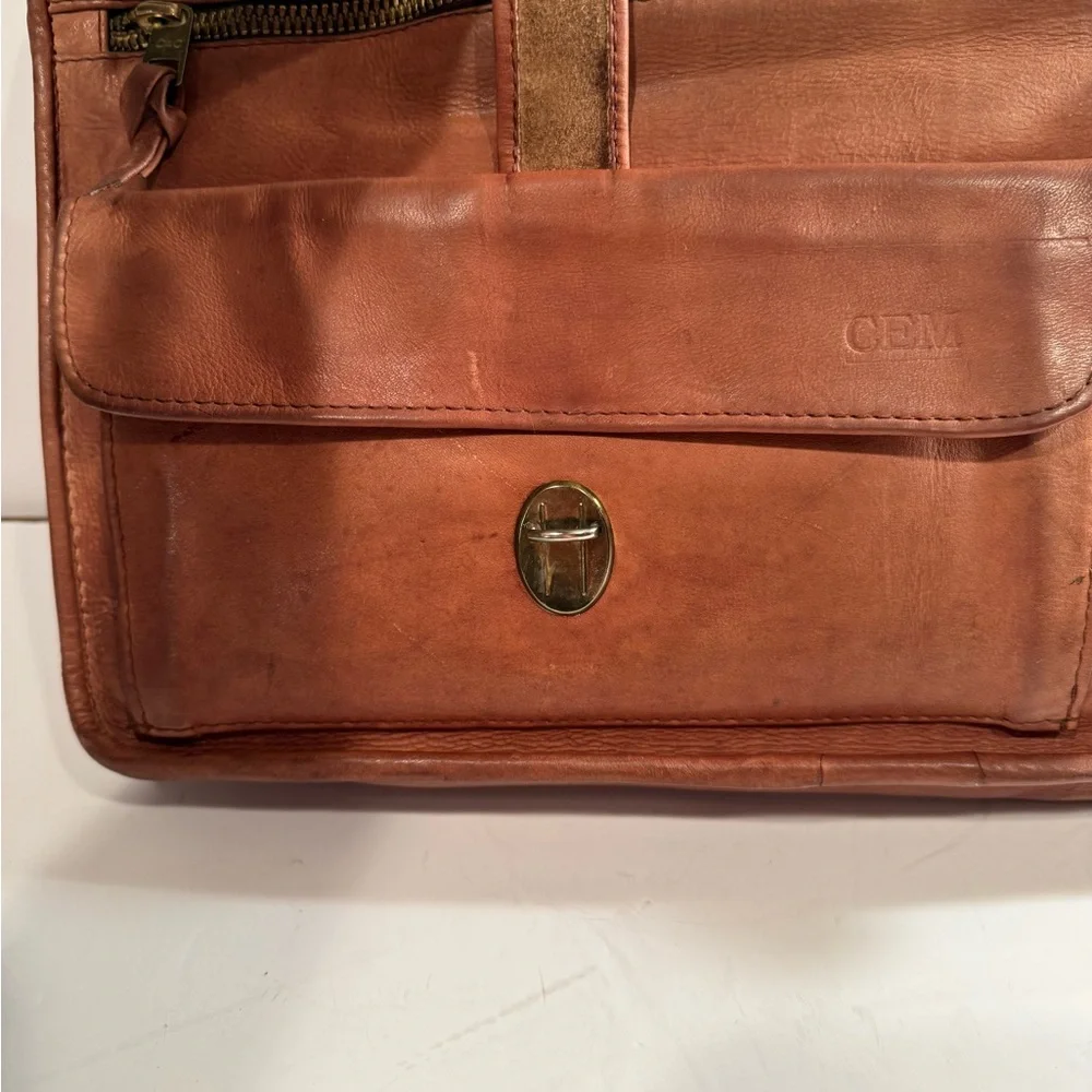 Vintage Tumi Leather Brown Brief Case